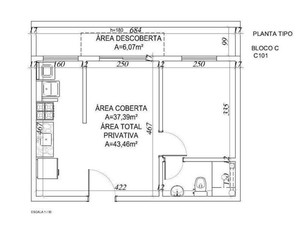 Apartamento, 1 quarto, 43 m² - Foto 3