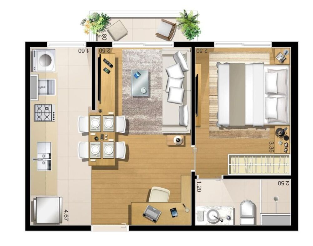 Apartamento, 1 quarto, 69 m² - Foto 4