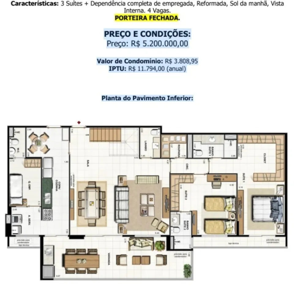 Apartamento, 3 quartos, 289 m² - Foto 2