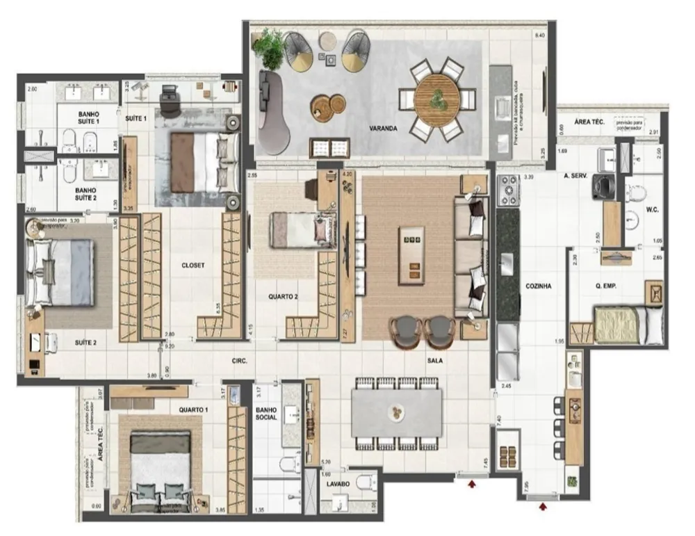 Apartamento, 3 quartos, 190 m² - Foto 7