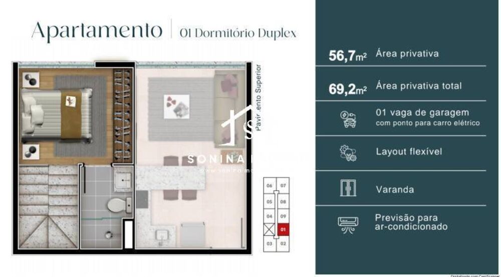 Apartamento à venda com 2 quartos, 54m² - Foto 6