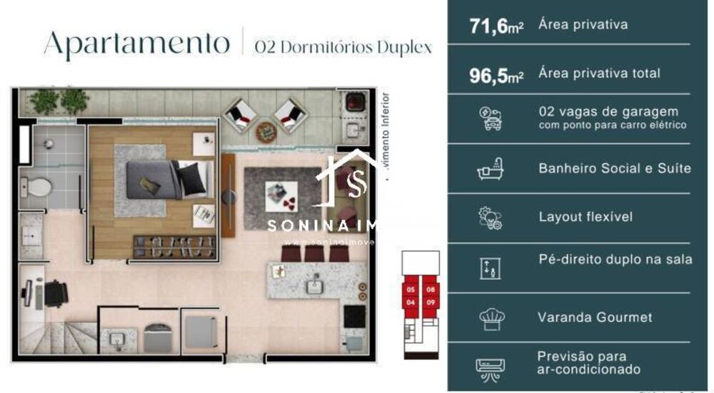 Apartamento à venda com 2 quartos, 54m² - Foto 8