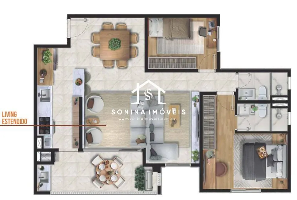 Apartamento, 1 quarto, 51 m² - Foto 3