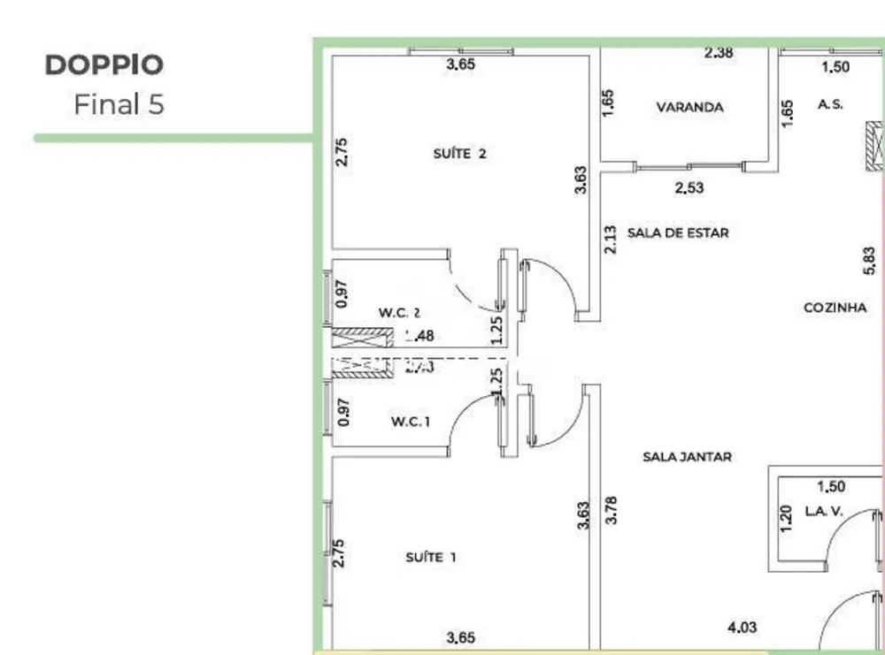Apartamento, 1 quarto, 43 m² - Foto 6