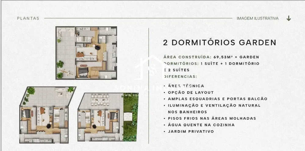 Apartamento, 3 quartos, 60 m² - Foto 1