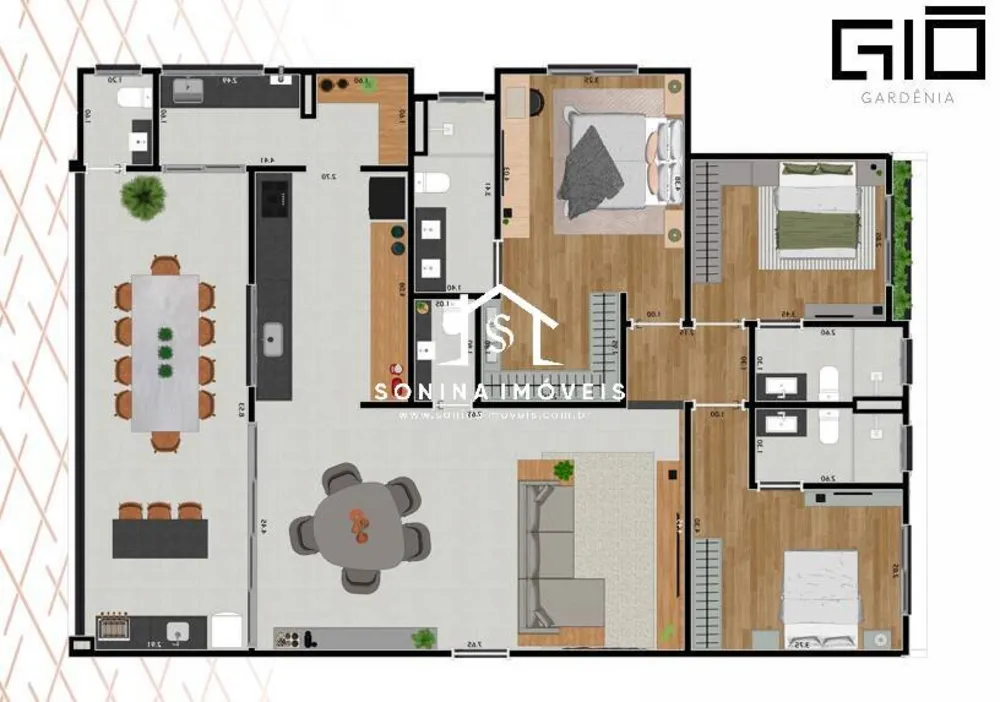 Apartamento, 3 quartos, 173 m² - Foto 2