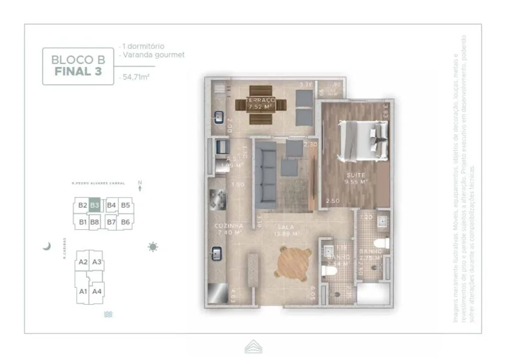 Apartamento, 1 quarto, 54 m² - Foto 14