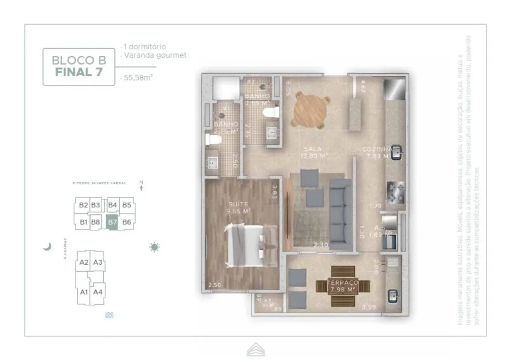 Apartamento, 1 quarto, 54 m² - Foto 8