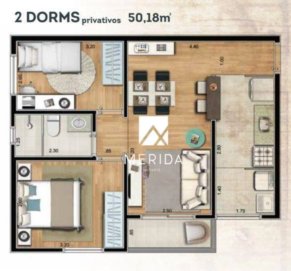 Apartamento, 2 quartos, 50 m² - Foto 10