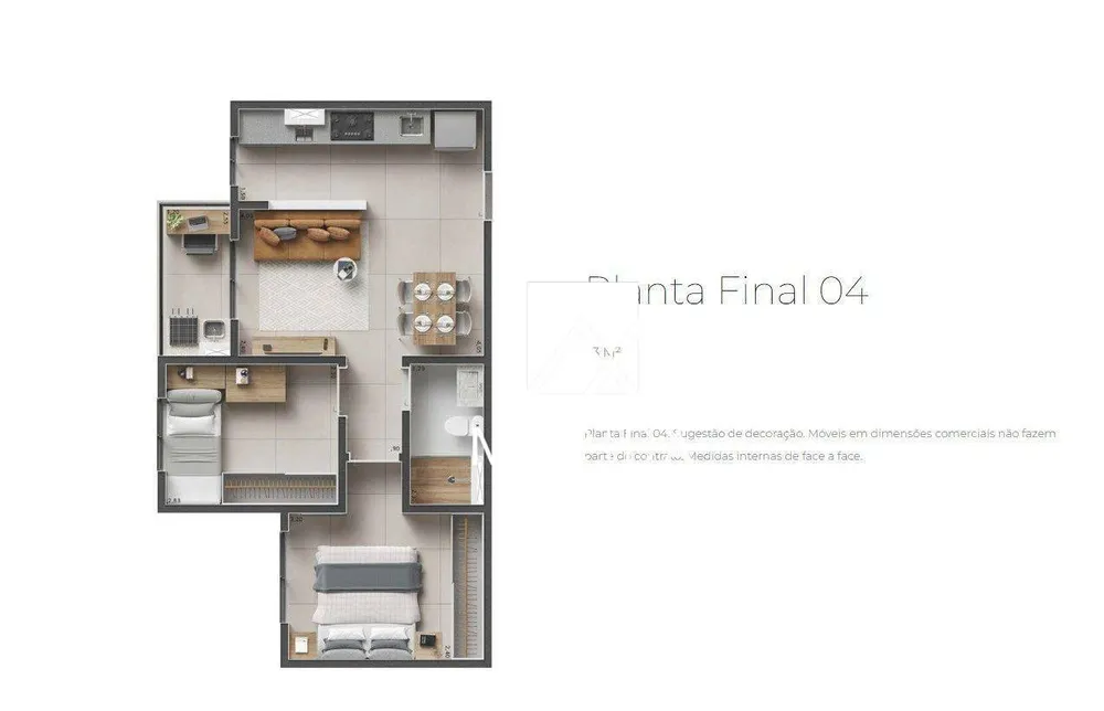 Apartamento, 2 quartos, 43 m² - Foto 2