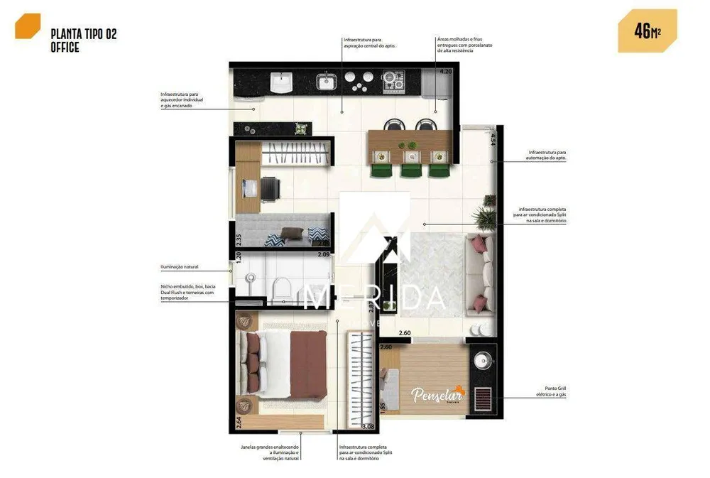 Apartamento, 2 quartos, 46 m² - Foto 5