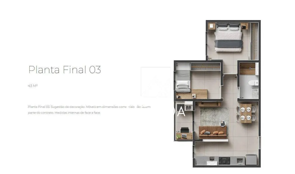 Apartamento, 2 quartos, 43 m² - Foto 1