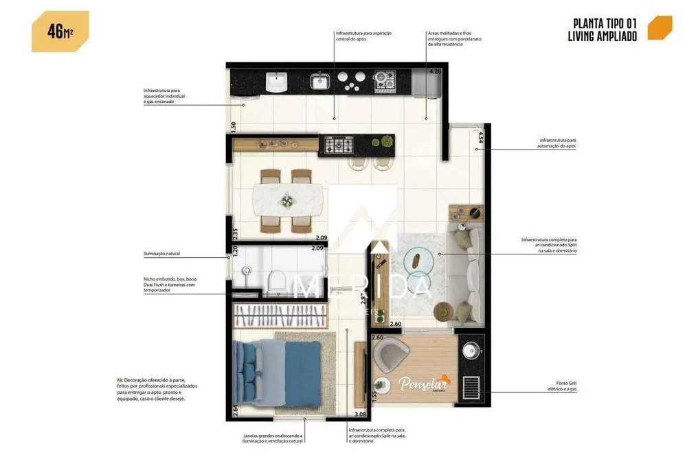 Apartamento, 2 quartos, 46 m² - Foto 7