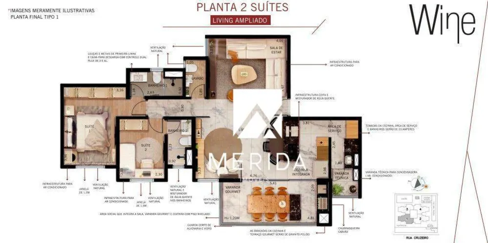 Apartamento, 2 quartos, 94 m² - Foto 1