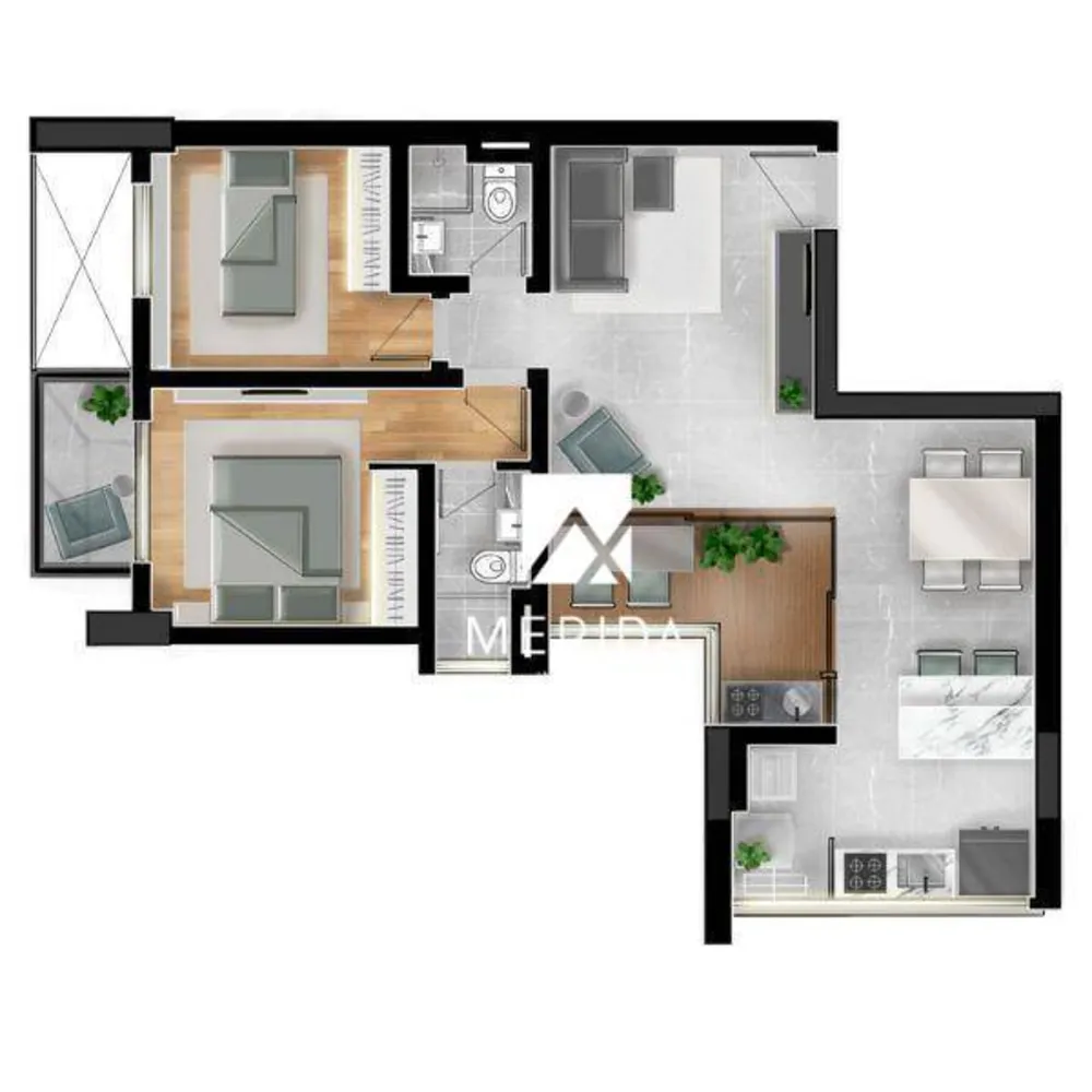 Apartamento, 2 quartos, 56 m² - Foto 7
