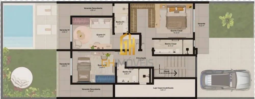 Sobrado, 4 quartos, 198 m² - Foto 4