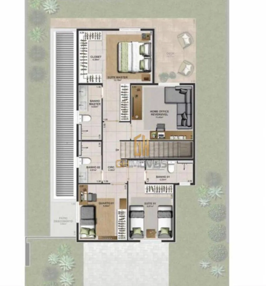 Sobrado, 4 quartos, 181 m² - Foto 2