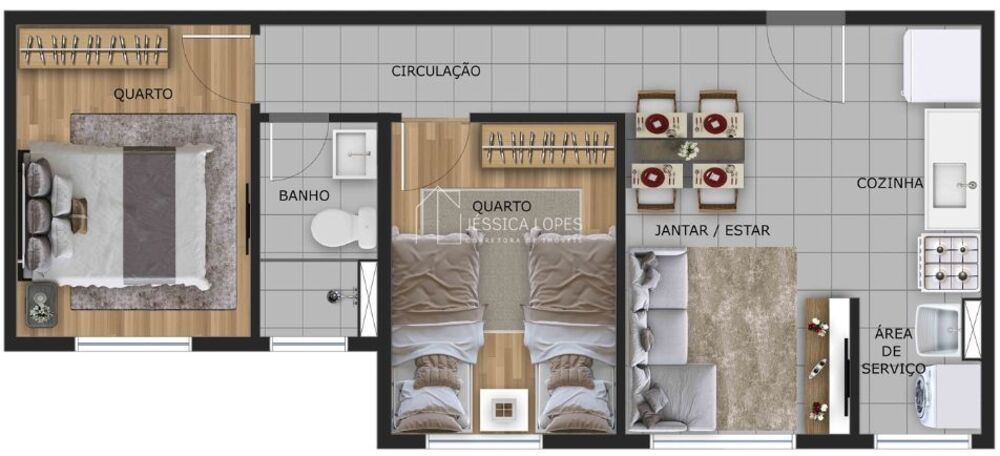 Apartamento, 2 quartos, 44 m² - Foto 7