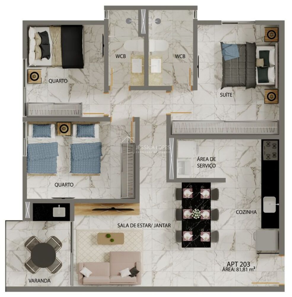 Apartamento, 3 quartos, 82 m² - Foto 6