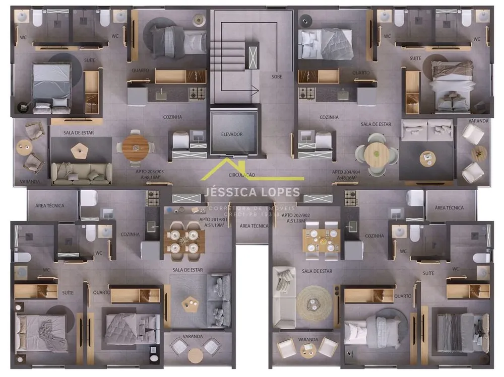 Apartamento, 2 quartos, 53 m² - Foto 10