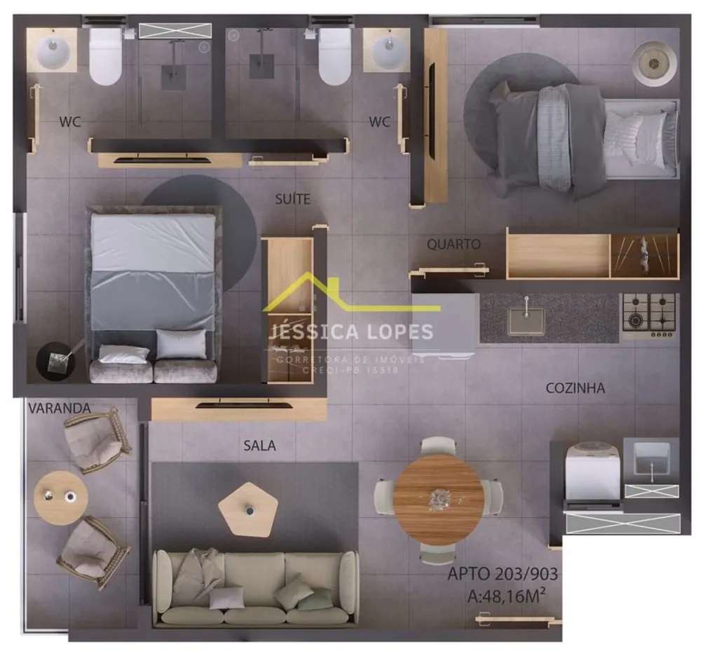 Apartamento, 2 quartos, 53 m² - Foto 6