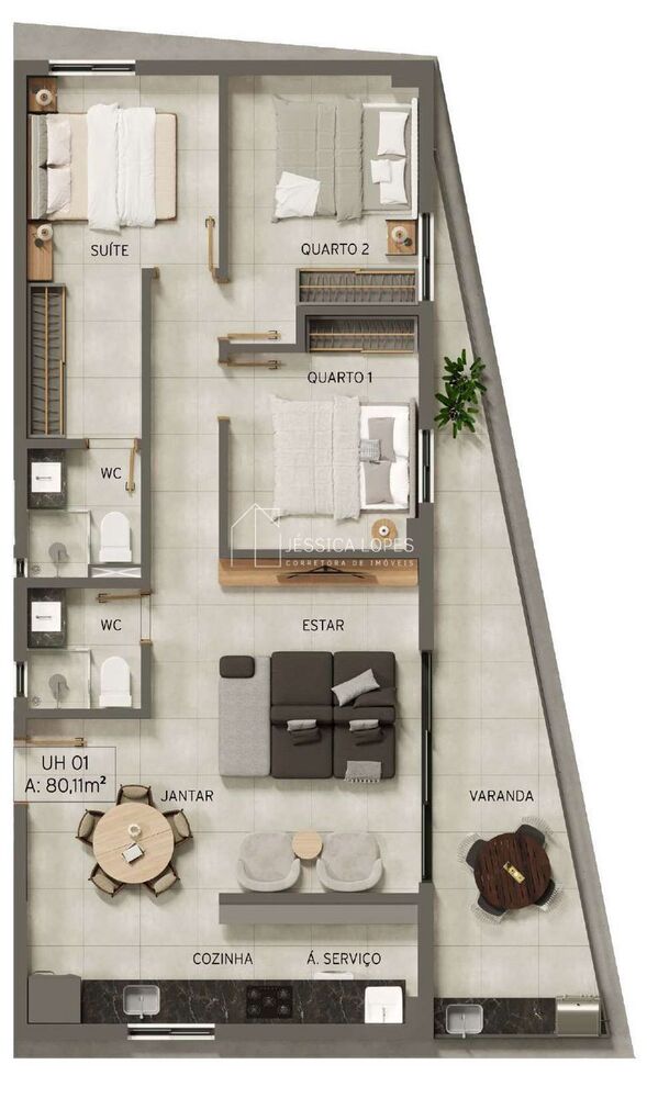 Apartamento, 3 quartos, 81 m² - Foto 4