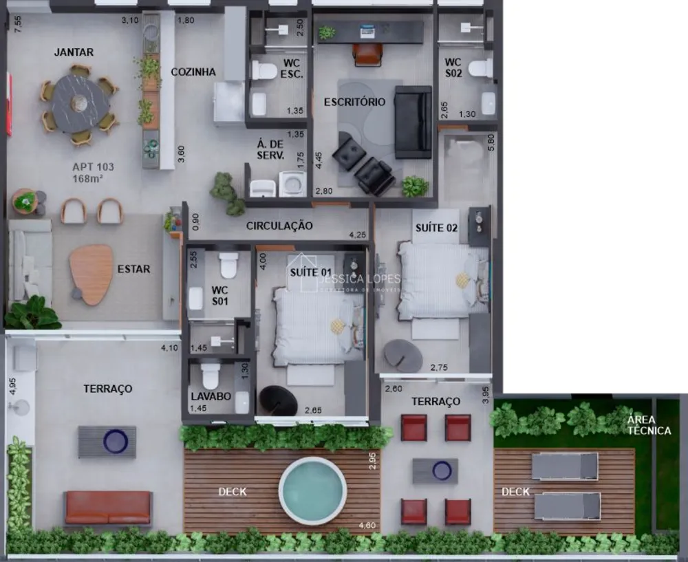 Apartamento, 2 quartos, 168 m² - Foto 5