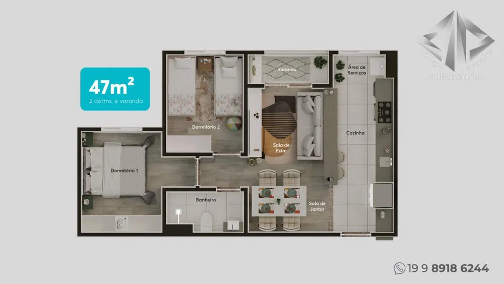Apartamento, 2 quartos - Foto 3
