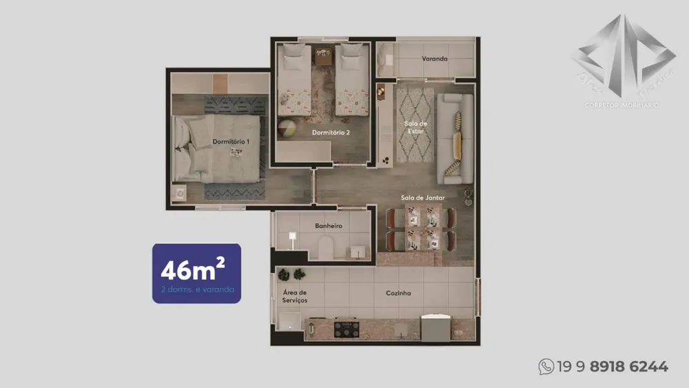 Apartamento, 2 quartos - Foto 2