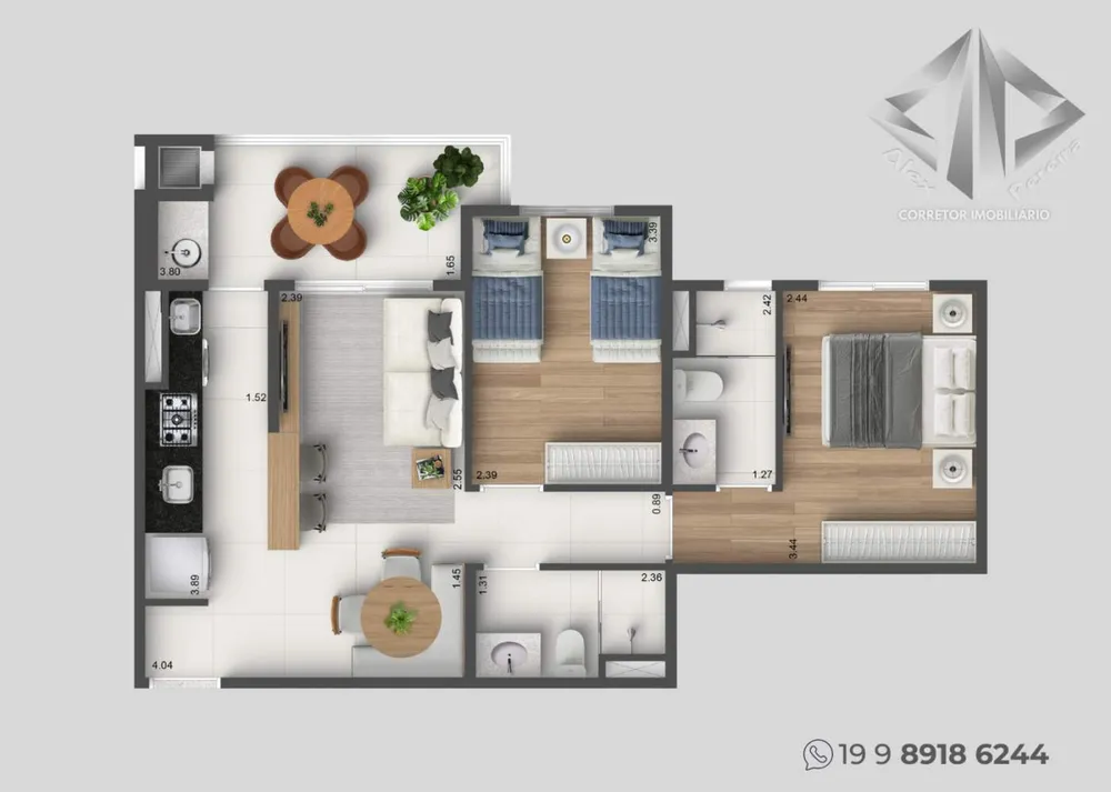 Apartamento, 2 quartos - Foto 3