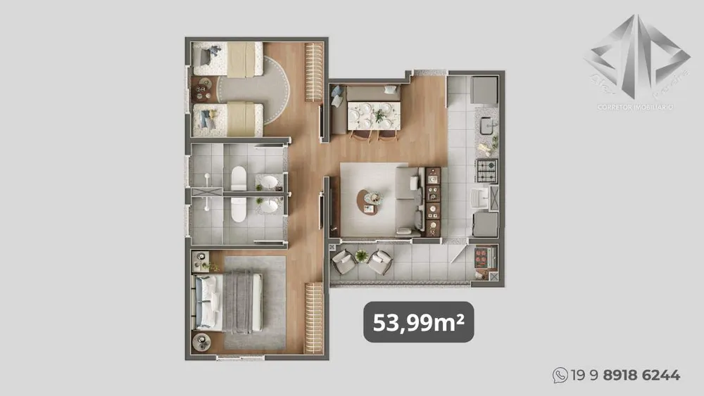 Apartamento, 2 quartos - Foto 2