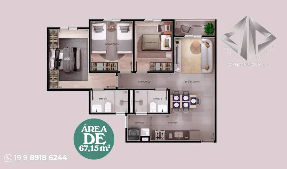 Apartamento, 3 quartos - Foto 3