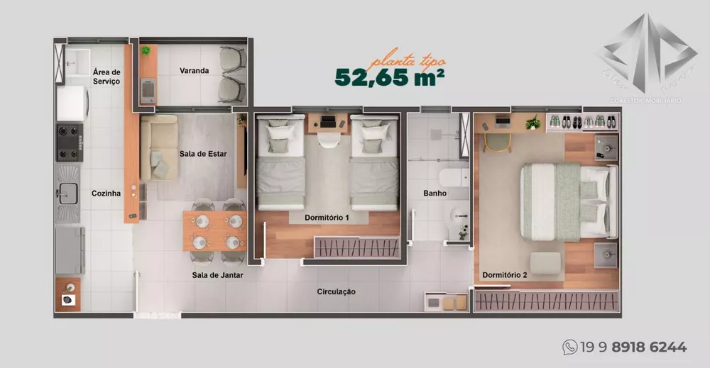 Apartamento, 2 quartos - Foto 3