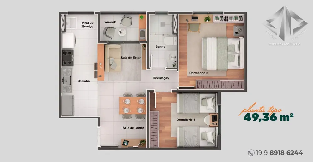 Apartamento, 2 quartos - Foto 3