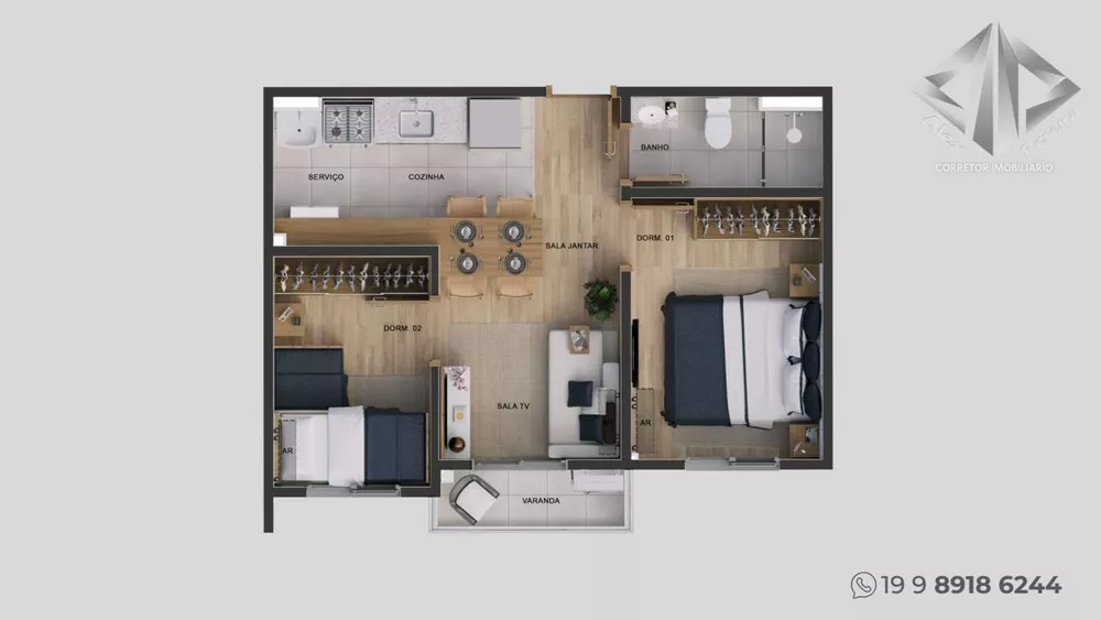 Apartamento, 2 quartos - Foto 1
