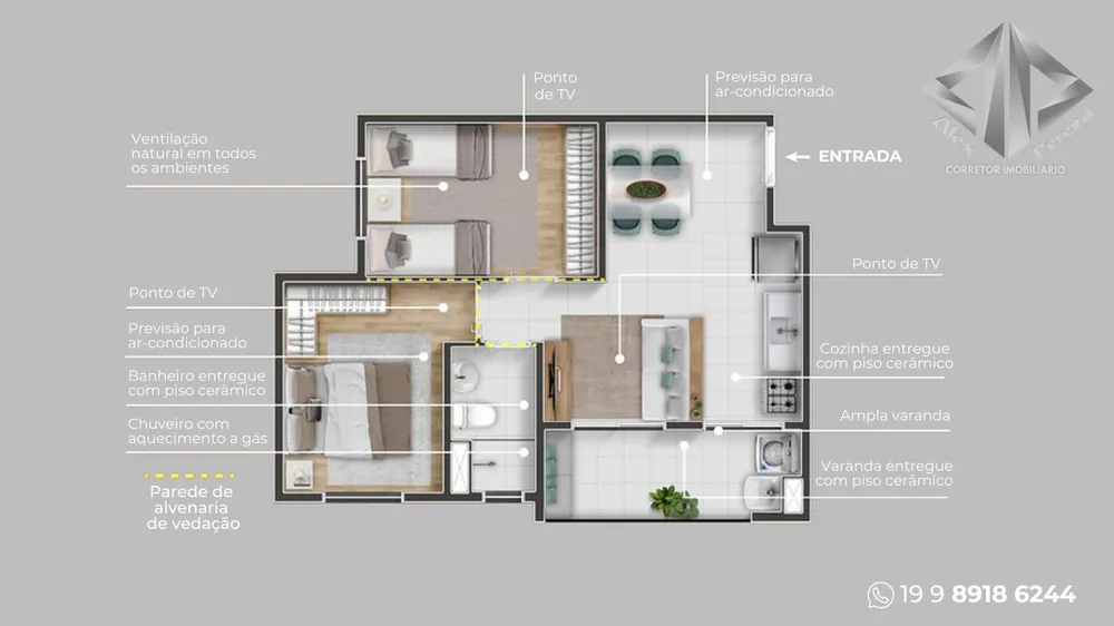 Apartamento, 2 quartos - Foto 4