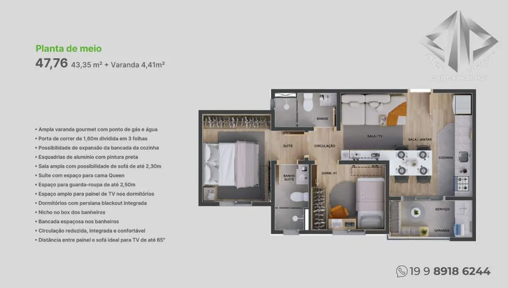 Apartamento, 2 quartos - Foto 4