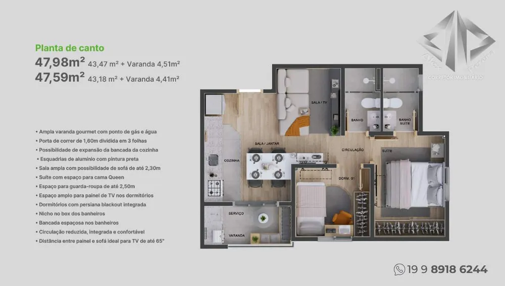 Apartamento, 2 quartos - Foto 5