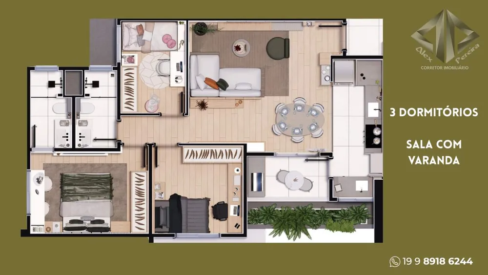 Apartamento, 3 quartos - Foto 3