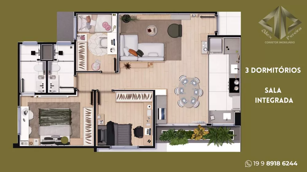 Apartamento, 3 quartos - Foto 1