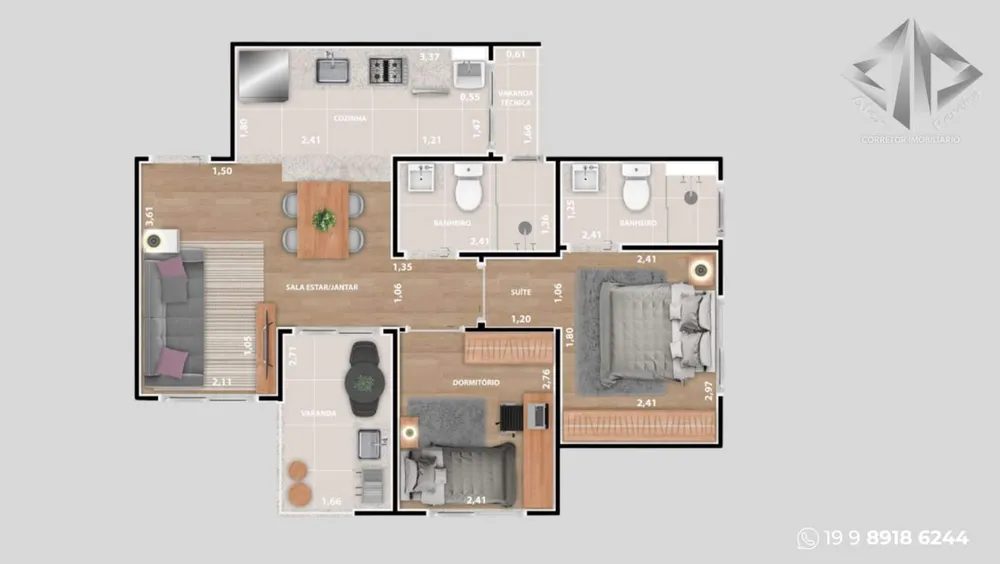 Apartamento, 2 quartos - Foto 2