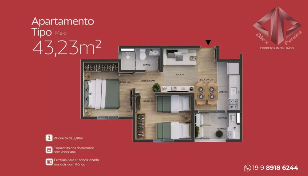 Apartamento, 2 quartos - Foto 2