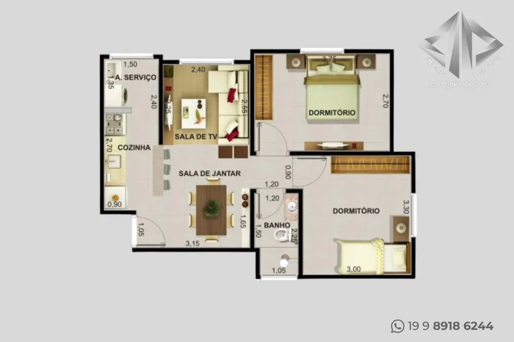 Apartamento, 2 quartos - Foto 3