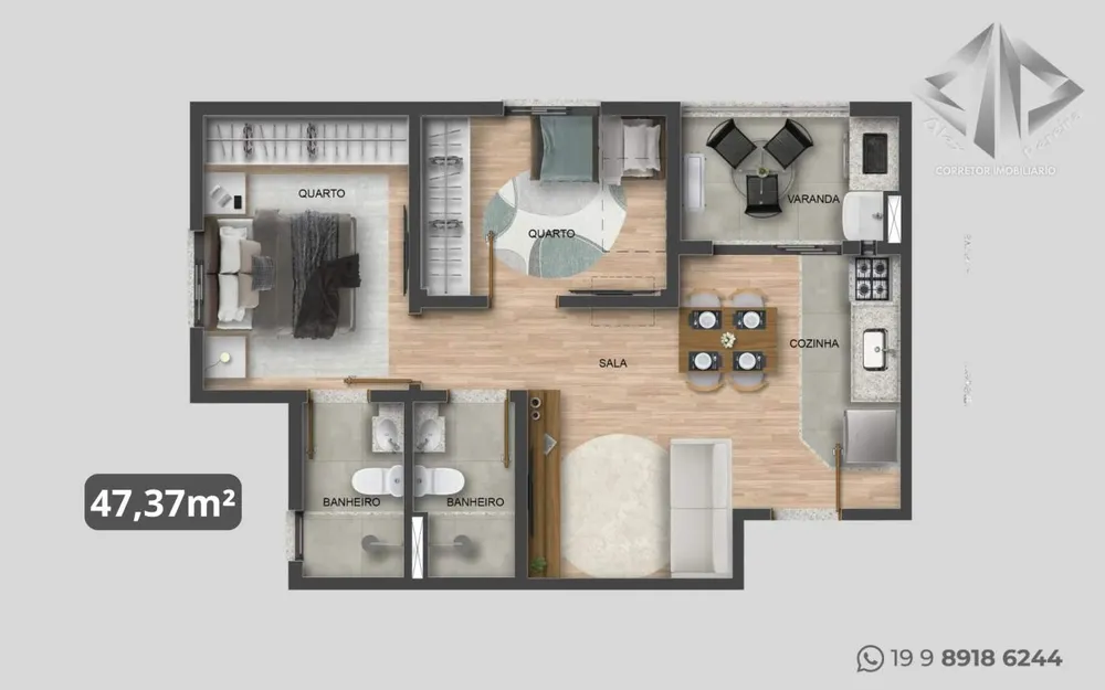 Apartamento, 2 quartos - Foto 4