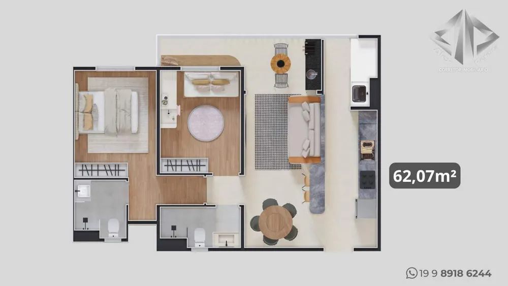 Apartamento, 2 quartos - Foto 1