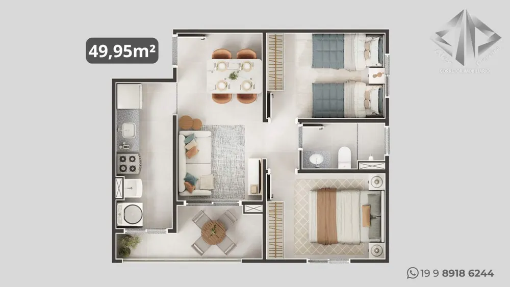Apartamento, 2 quartos - Foto 2
