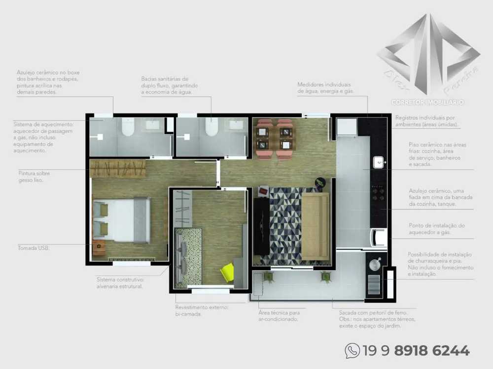 Apartamento, 2 quartos - Foto 2
