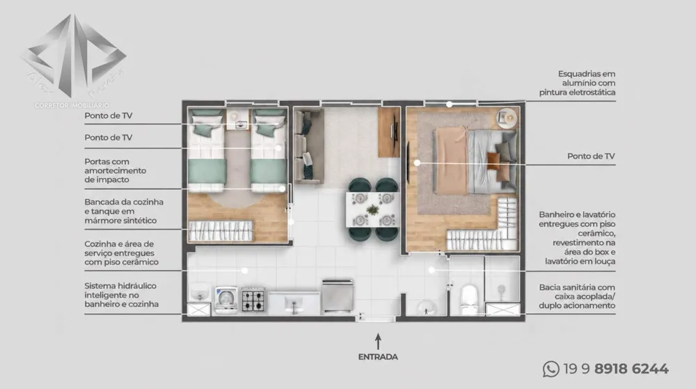 Apartamento, 2 quartos - Foto 4