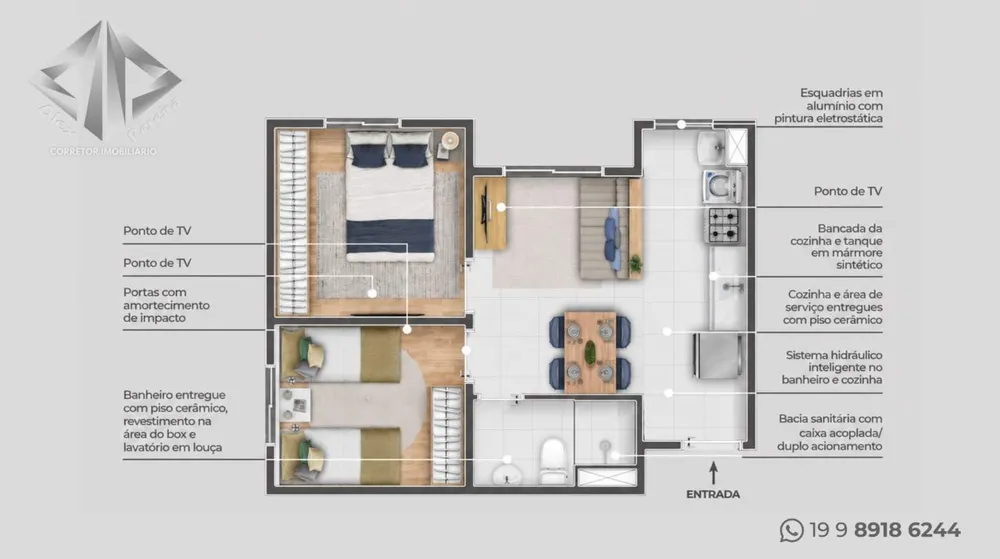 Apartamento, 2 quartos - Foto 3