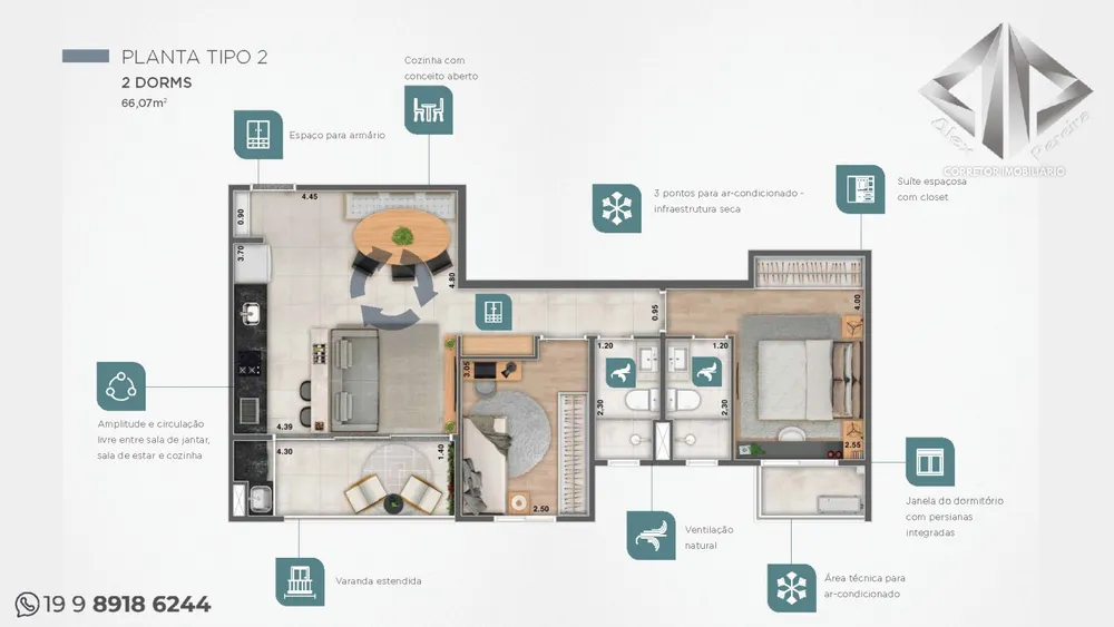 Apartamento, 2 quartos - Foto 3